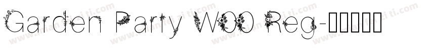 Garden Party W00 Reg字体转换